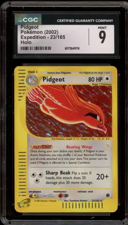 Pokemon Pidgeot Expedition Holo Rare #23 CGC 9 Mint - Image 1