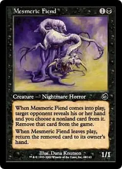 MTG MAGIC THE GATHERING - MESMERIC FIEND - TORMENT - NEAR MINT! - Image 1