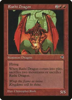 Rathi Dragon 1x MtG Tempest TMP PLAYED - Image 1