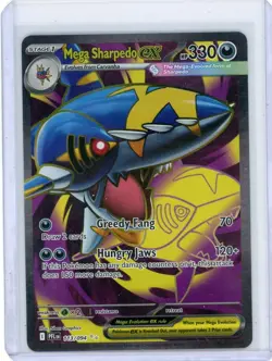Mega Sharpedo ex 113/094 Me02: Phantasmal Flames Holo Pokemon TCG Pokemon ! - Image 1