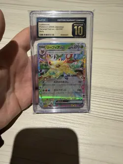 Pokemon Leafeon ex #003 CGC 10 Pristine Terastal Fest NOT PSA 10 - Image 1