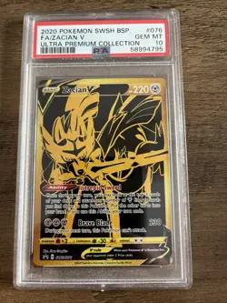 PSA 10 GEM MINT Zacian V SWSH076 PROMO Gold Pokemon - Image 1