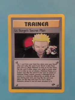 Lt. Surge's Secret Plan - 107/132 - Pokemon Gym Challenge Unlimited Rare Card NM - Image 2