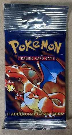 21.56 g Heavy Charizard Pokemon WOTC Base Set Unlimited Booster Pack 1999 - Image 2