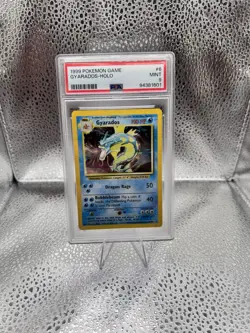 Pokemon TCG Gyarados 6/102 Base Set Holo Rare PSA 9 100HP Stage 1 Card Stock - Image 1