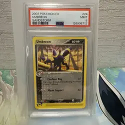 PSA 9 Umbreon 24/100 Non-holo EX Sandstorm Pokemon card 2003 - Image 1