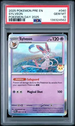 PSA 10 Sylveon - Pokemon Day 2025 Stamped Promo Pokemon Card - Pokemon TCG - Image 1