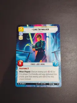 Star Wars Unlimited Luke Skywalker Jedi Knight HYPERSPACE Legendary Card SOR 317 - Image 1