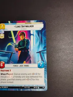 Star Wars Unlimited Luke Skywalker Jedi Knight HYPERSPACE Legendary Card SOR 317 - Image 2