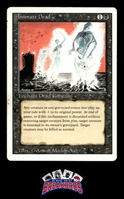 MTG Animate Dead Revised Edition NM-MT Magic The Gathering - Image 1