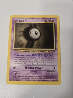 Pokemon Unown TCG Neo Discovery Card 68/75 Unlimited Common - Image 1