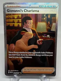 Pokemon Giovanni's Charisma 204/165 Full Art Holo Rare Trainer Card - Image 1