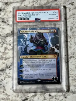 Ral, Crackling Wit Borderless BLB #341 PSA 10 (MTG Bloomburrow 2024) - Image 1