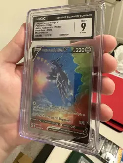 CGC 9 ERROR MISCUT Origin Forme Dialga V 177/189 Alt Art Astral Radiance Pokemon - Image 2