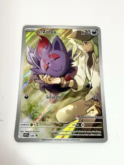 N's Zorua SVP189 Journey Together Pokemon Center Stamped ETB Promo NM+ Near Mint - Image 1