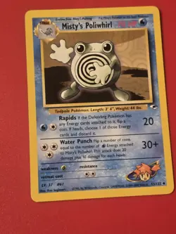 Pokemon TCG Misty's Poliwhirl 53/132 1st Edition Gym Heroes WotC 2000 Uncommon - Image 1