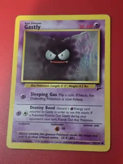 2000 POKEMON BASE SET 2 GASTLY 75/130 (LP) COMMON - Image 1