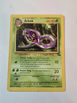 Arbok Pokemon 31/62 Fossil Uncommon Grass Evolved Unlimited Regular - Image 1