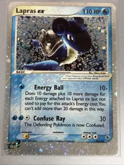 Pokemon TCG Lapras EX Ruby and Sapphire Holo Ultra Rare LP - Image 1