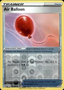 Pokemon Reverse Holo Air Balloon SWSH01: Sword & Shield Base Set 156/202 LP - Image 1