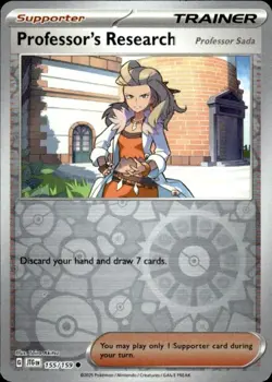 Pokemon Reverse Holo Professor's Research SV09: Journey Together 155/159 LP - Image 1