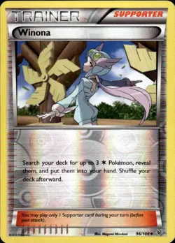 Pokemon Reverse Holo Winona XY - Roaring Skies 96/108 LP - Image 1