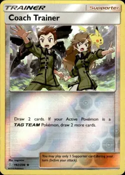 Pokemon Reverse Holo Coach Trainer SM - Unified Minds 192/236 LP - Image 1