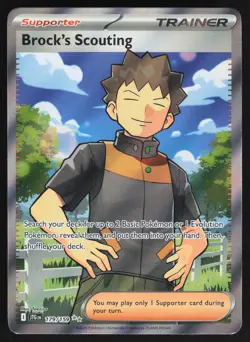 Brock's Scouting Ultra Rare Holofoil 179/159 NM SV09: Journey Together Pokemon C - Image 1
