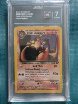 Dark Charizard 4/82 Team Rocket Holo Rare Pokemon Card Grade TAG 7 Near Mint NM - Image 4
