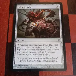 Mtg Mindcrank LP/NN New Phyrexia Mill Magic Card Artifact - Image 1