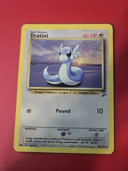 Dratini Non Holo 2000 Pokemon Base Set 2 WOTC Vintage Card # 38/130 - Image 1