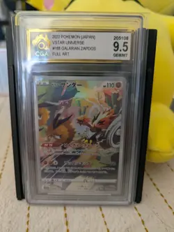 CGA 9.5 Graded Pokemon Card Galarian Zapdos #188 – Mint Condition - Image 1