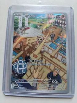 Timburr 183/167 Illustration Rare Twilight Masquerade Pokemon Near Mint Card - Image 1