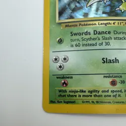 Pokemon TCG Scyther Jungle 10/64 Holo Unlimited Holo Rare DMG - Image 5