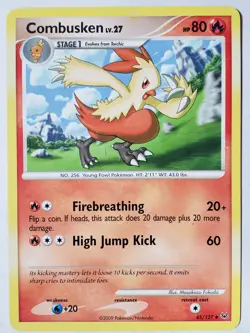 Combusken 45/127 VLP Platinum Pokemon Card $2 Combined Ship Masakazu Fukuda Art - Image 1
