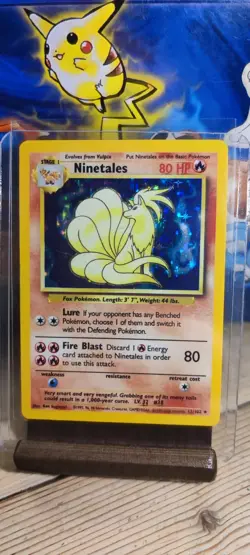 Ninetales Holo Rare Base Set 12/102 🇬🇧 Pokemon TCG ⭐ NM EX - Image 1