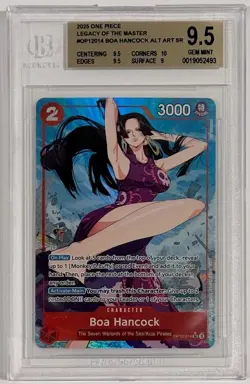 2025 One Piece Boa Hancock OP12-014 SR Alternate Art BGS 9.5 Gem Mint - Image 1