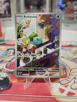 Pokemon TCG Bulbasaur Stellar Crown Illustration Holo Card 143/142 - Image 2
