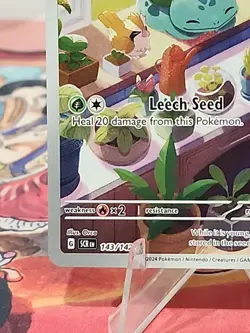 Pokemon TCG Bulbasaur Stellar Crown Illustration Holo Card 143/142 - Image 5