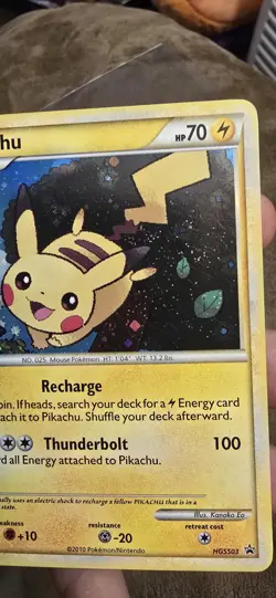Pokemon TCG Black Star Promo Pikachu Holo Card HGS503 - Image 3