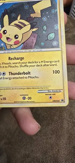 Pokemon TCG Black Star Promo Pikachu Holo Card HGS503 - Image 4