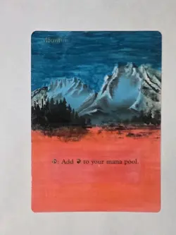Mountain (C) Revised Magic MTG ALTERED - Image 1