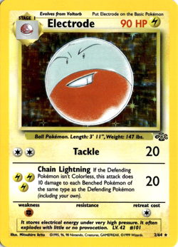 Electrode 2/64 Pokemon Jungle Holo Rare LP - Image 1