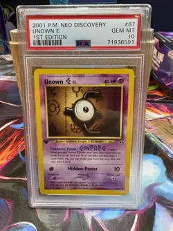 Pokemon Unown 2000 1st Edition Neo Discovery 67/75 PSA 10 - Image 1