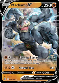 Pokemon TCG Machamp V 072/189 ENG EXC/NM Astral Radiance - Image 1