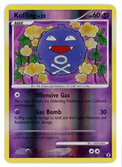 Koffing Reverse Holo 68/111 Rising Rivals Pokemon Card - Image 1
