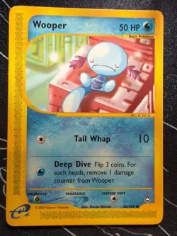 Wooper 66/147 Aquapolis Non Holo Mint Condition Pokemon Card Vintage 2002 - Image 1