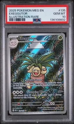2025 POKEMON MEG ILLUSTRATION RARE #135 EXEGGUTOR PSA 10 + SPEAROW #151 PSA 10 - Image 1