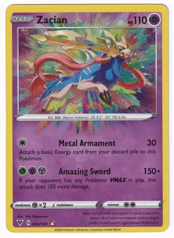 Zacian 082/185 - Vivid Voltage - NM Amazing Rare - Pokemon TCG - Image 1