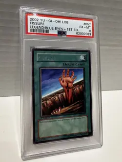 Fissure (LOB-057) 1st Edition, Rare YUGIOH! PSA 6 - Image 1